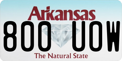 AR license plate 800UOW