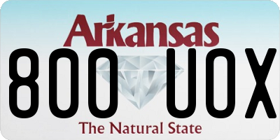 AR license plate 800UOX
