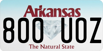 AR license plate 800UOZ