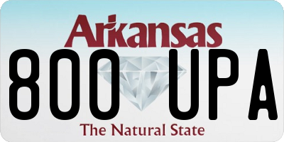 AR license plate 800UPA