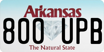 AR license plate 800UPB