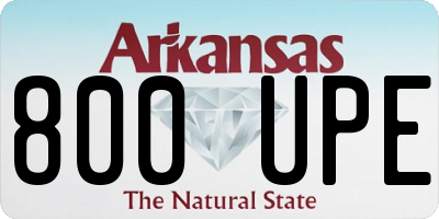 AR license plate 800UPE