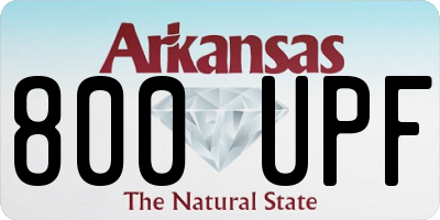 AR license plate 800UPF