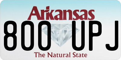AR license plate 800UPJ