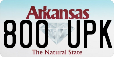 AR license plate 800UPK
