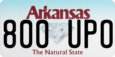 AR license plate 800UPO