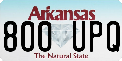 AR license plate 800UPQ