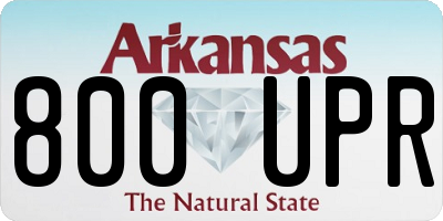 AR license plate 800UPR