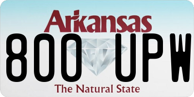 AR license plate 800UPW