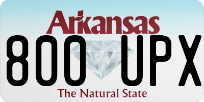 AR license plate 800UPX