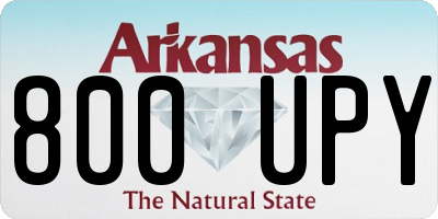AR license plate 800UPY