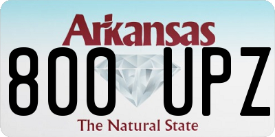 AR license plate 800UPZ
