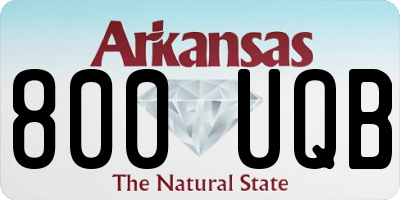 AR license plate 800UQB