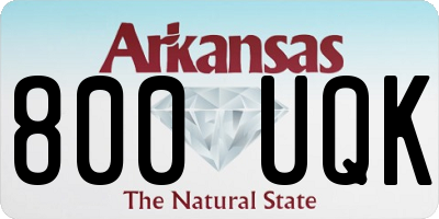 AR license plate 800UQK