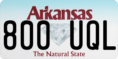 AR license plate 800UQL