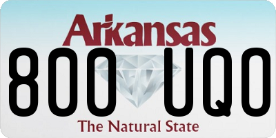 AR license plate 800UQO