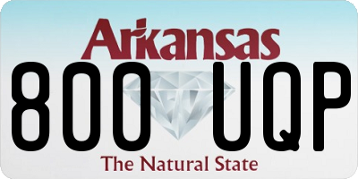 AR license plate 800UQP