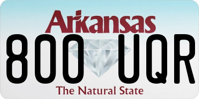 AR license plate 800UQR