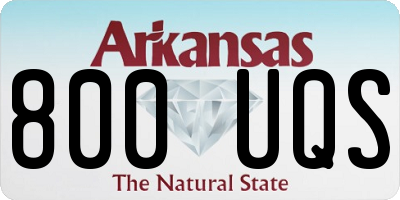 AR license plate 800UQS