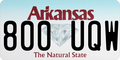 AR license plate 800UQW