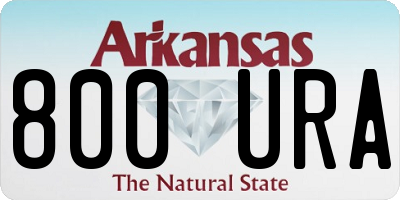 AR license plate 800URA