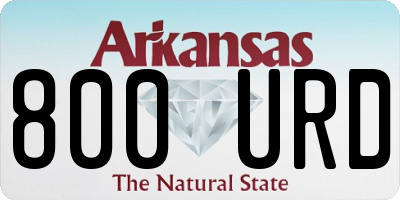 AR license plate 800URD