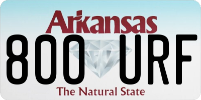 AR license plate 800URF