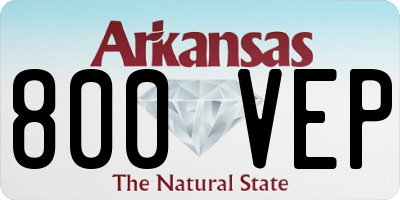 AR license plate 800VEP