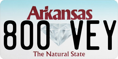 AR license plate 800VEY