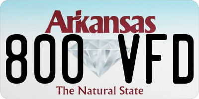 AR license plate 800VFD