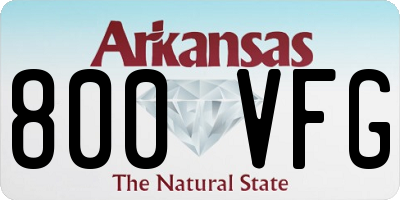 AR license plate 800VFG