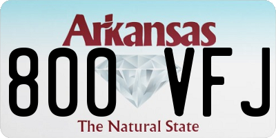 AR license plate 800VFJ