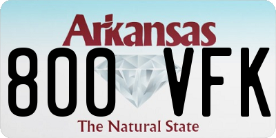 AR license plate 800VFK