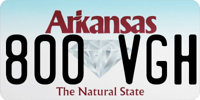 AR license plate 800VGH