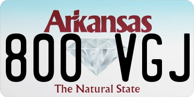 AR license plate 800VGJ