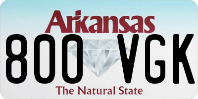 AR license plate 800VGK