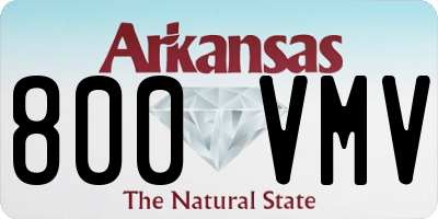 AR license plate 800VMV