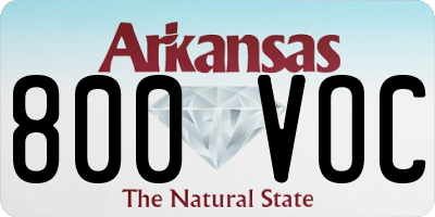 AR license plate 800VOC