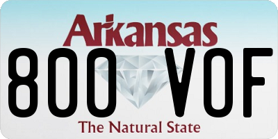 AR license plate 800VOF