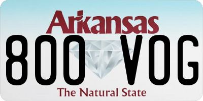 AR license plate 800VOG