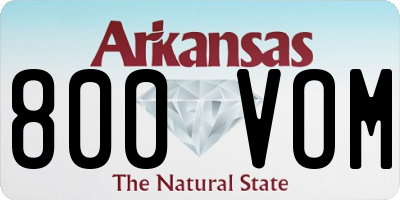 AR license plate 800VOM