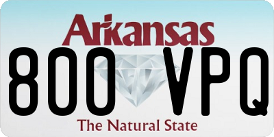 AR license plate 800VPQ