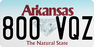 AR license plate 800VQZ