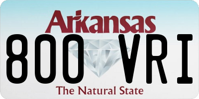 AR license plate 800VRI