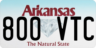 AR license plate 800VTC