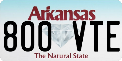 AR license plate 800VTE