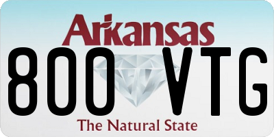 AR license plate 800VTG