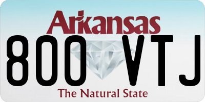 AR license plate 800VTJ