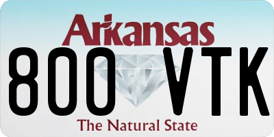 AR license plate 800VTK