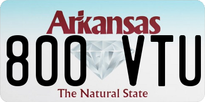 AR license plate 800VTU